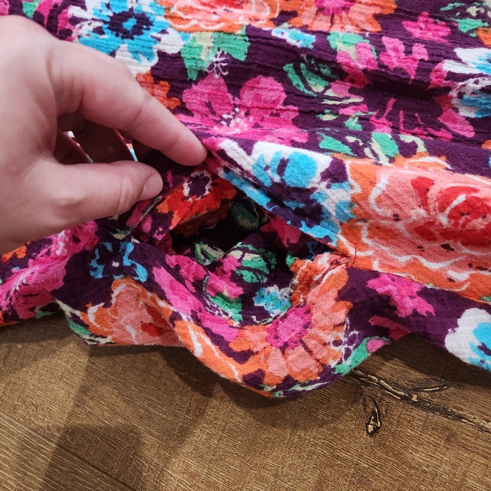 Vtg Only Necessities womens floral midi mumu dress large vacationcore bohocore - Picture 5 of 9